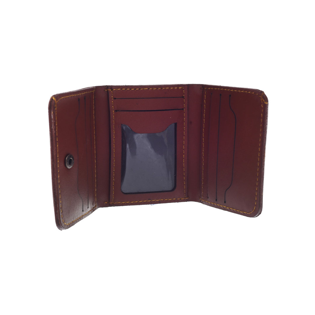 محفظة ثنائية الطي جلد رجالي