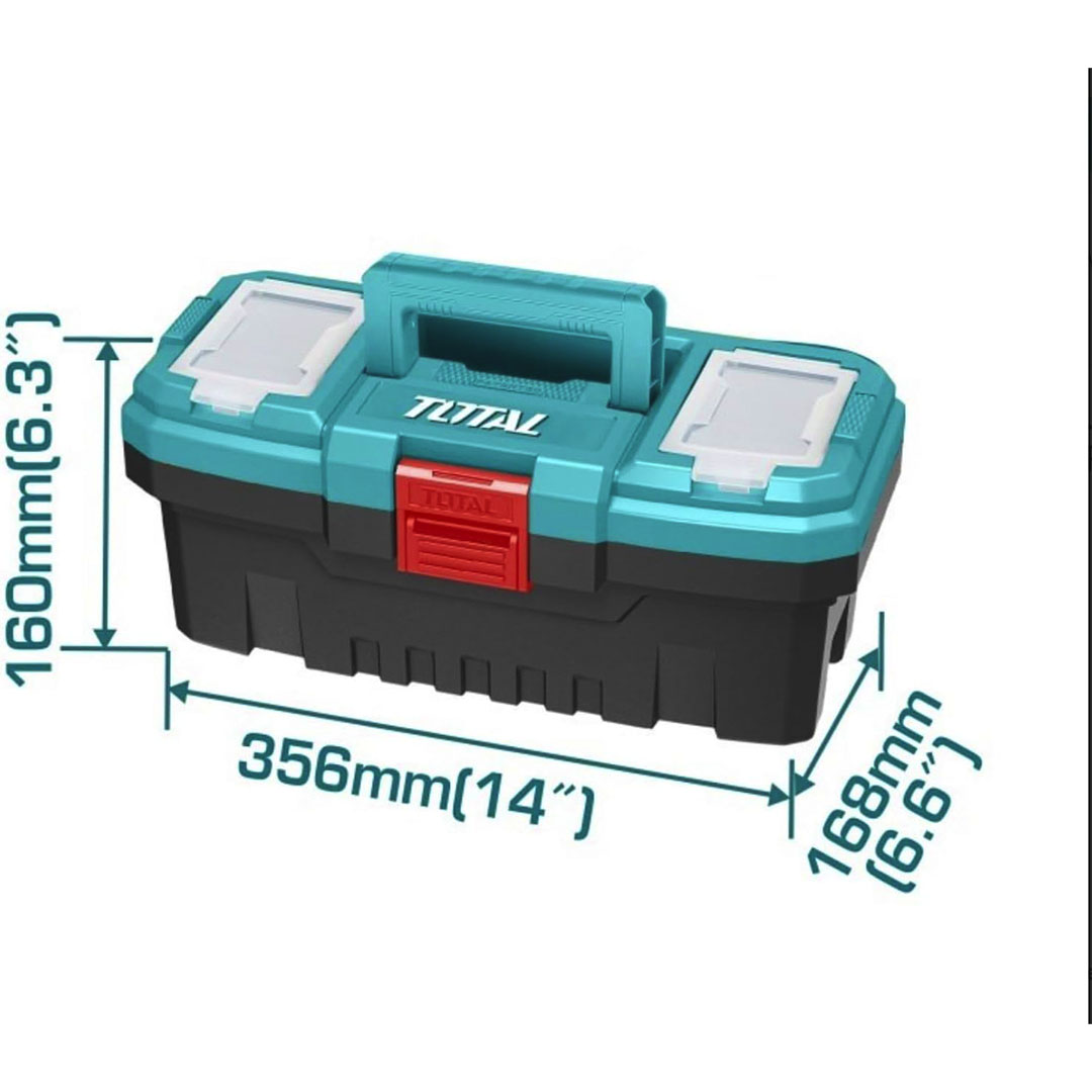 شنطة عدة بلاستيك 14 بوصة بقفل معدن - TPBX0142