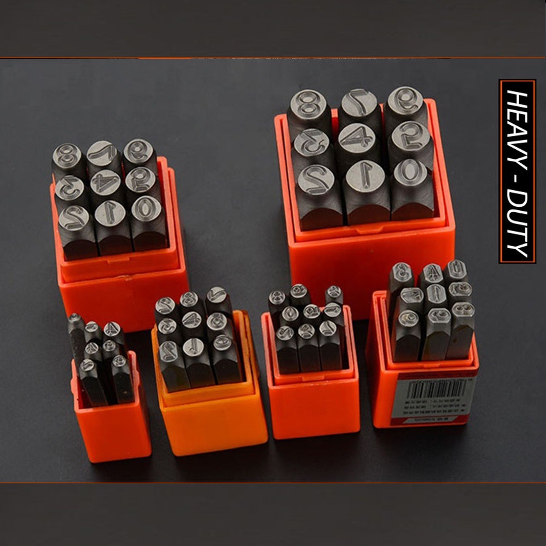 طقم ارقام دق من هاردن - 6 ملم - 9 قطع