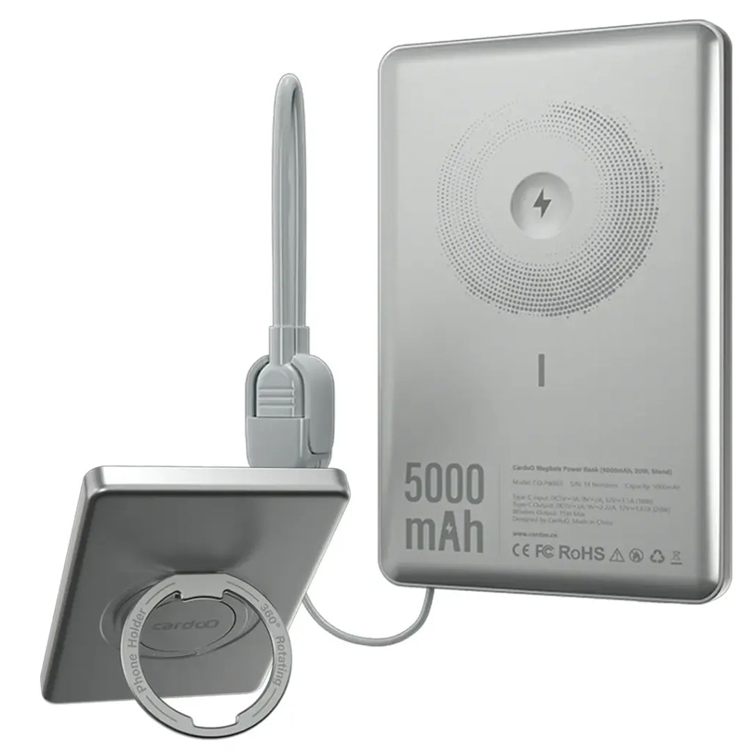 باور بنك كاردو - سعة 5000 مللي أمبير – فضي