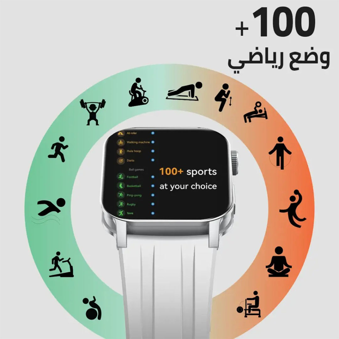 كاردو ساعة سمارت - 2.1 بوصة - فضي - X Apex