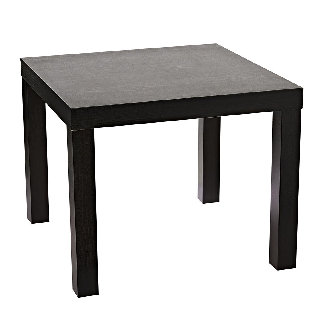 ترابيزة جانبية خشب ايكيا لاك - 55 سم - أسود