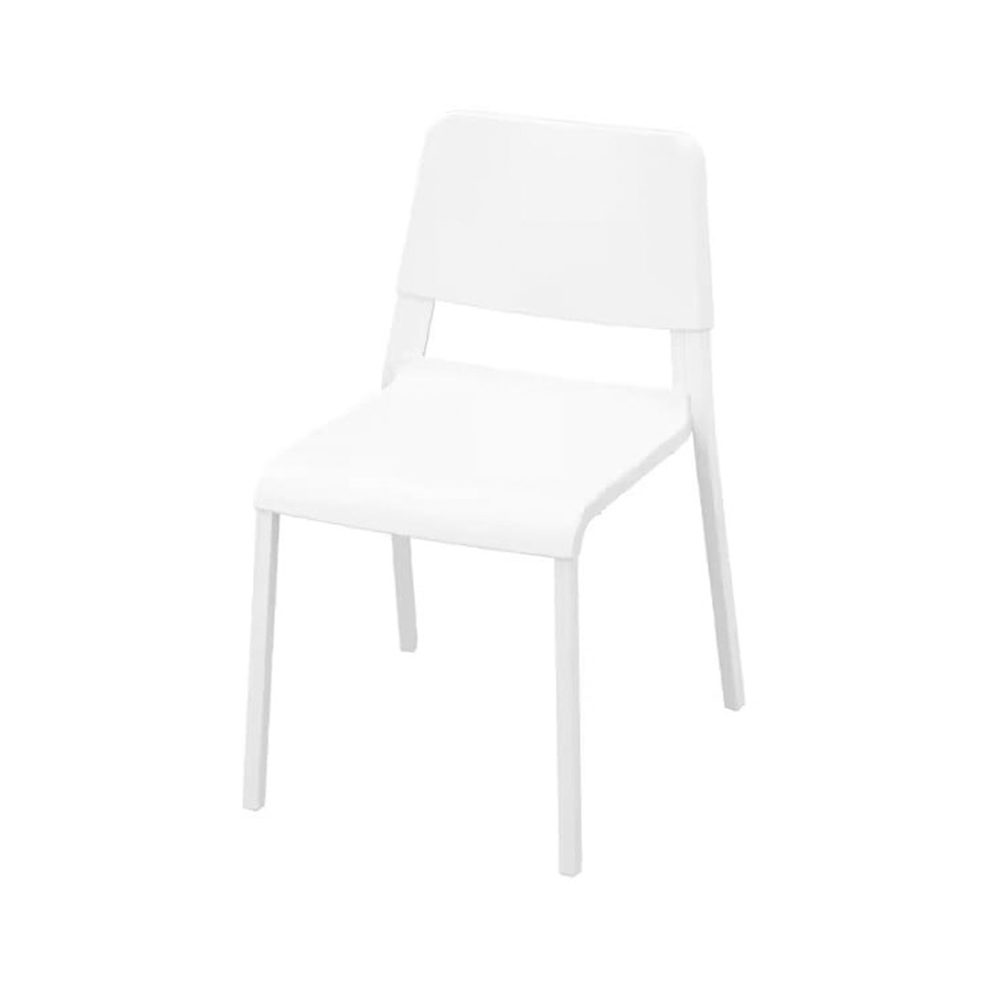 كرسي تيودور معدني ايكيا - ابيض