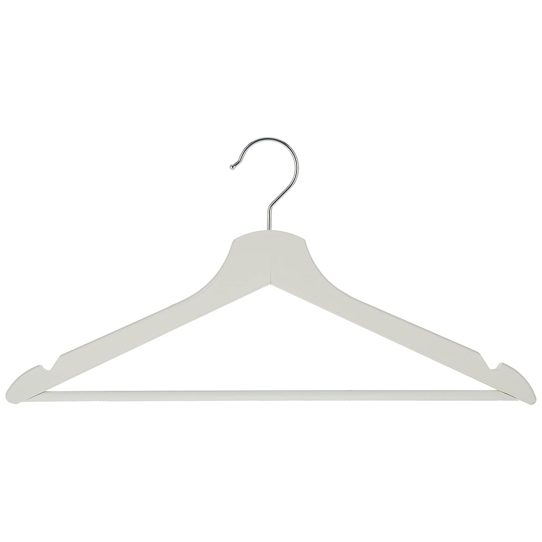 شماعات ملابس خشب بوميران ايكيا - 8 قطع - أبيض