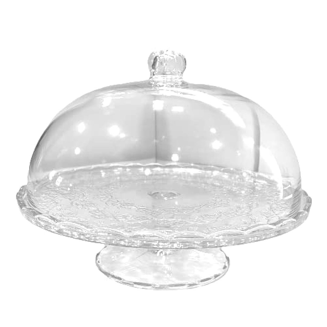 حامل تقديم زجاجي ايكيا - 29 سم - شفاف