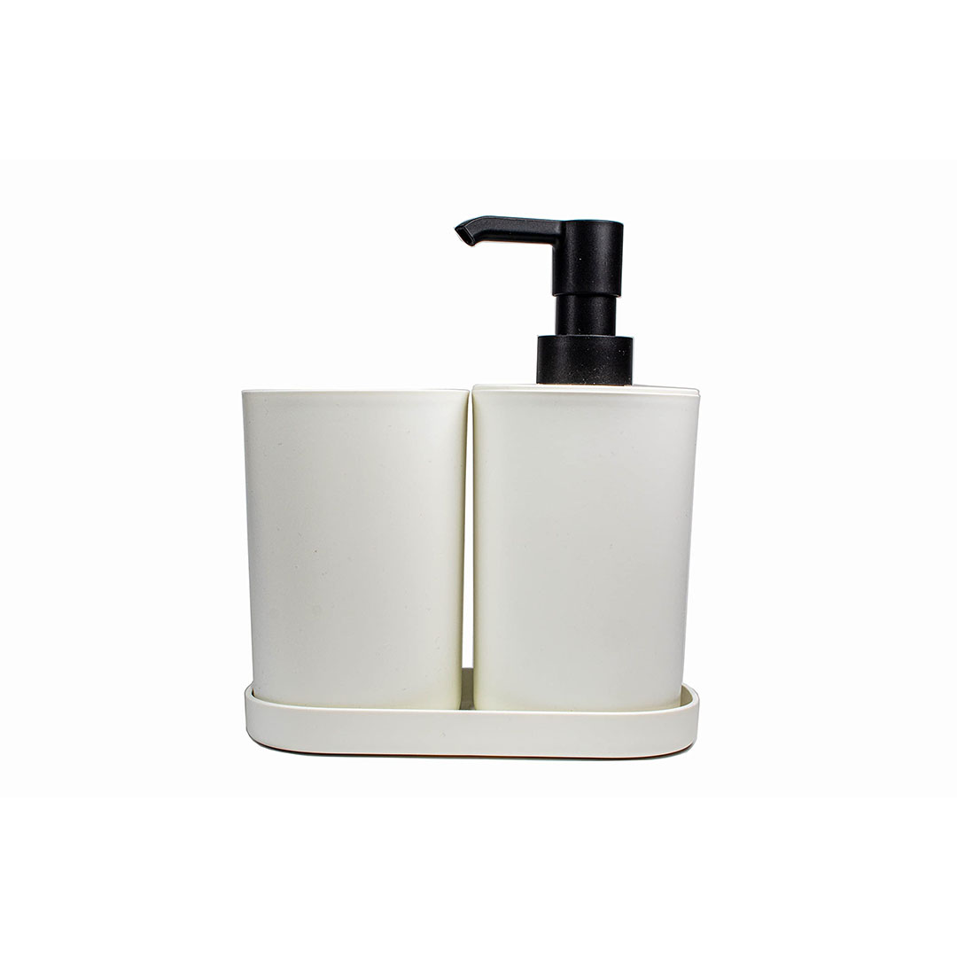 موزع صابون بلاستيكي ايكيا - ابيض/اسود