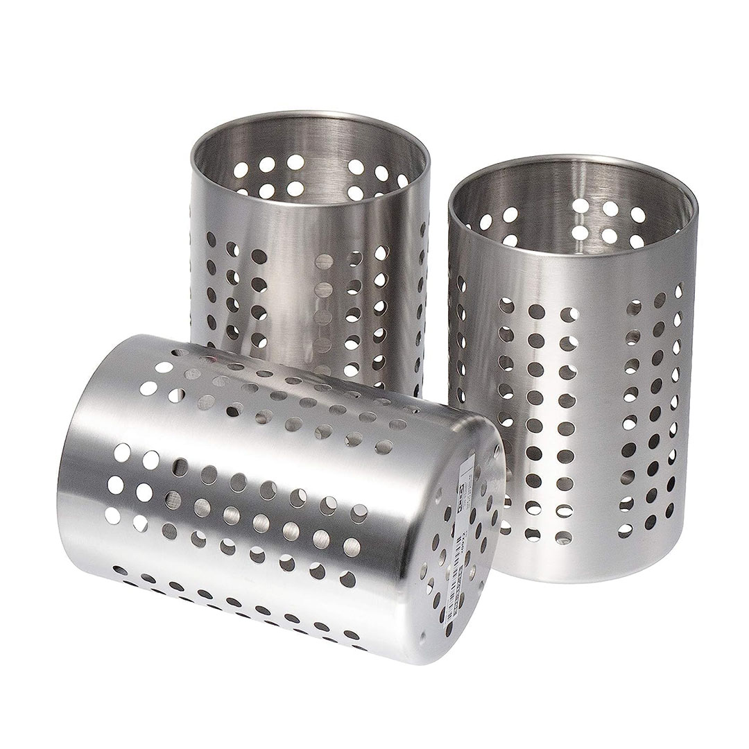 رف مستلزمات المطبخ ايكيا - 3 قطع - ستانلس ستيل