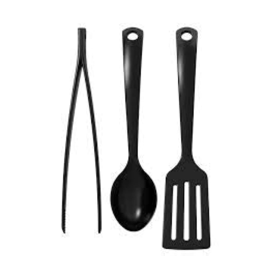 طقم مطبخ ايكيا، 3 قطع - أسود