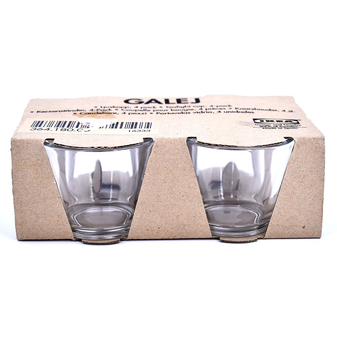 شمعدانات جاليج للشموع الصغيرة ايكيا - 4 قطع