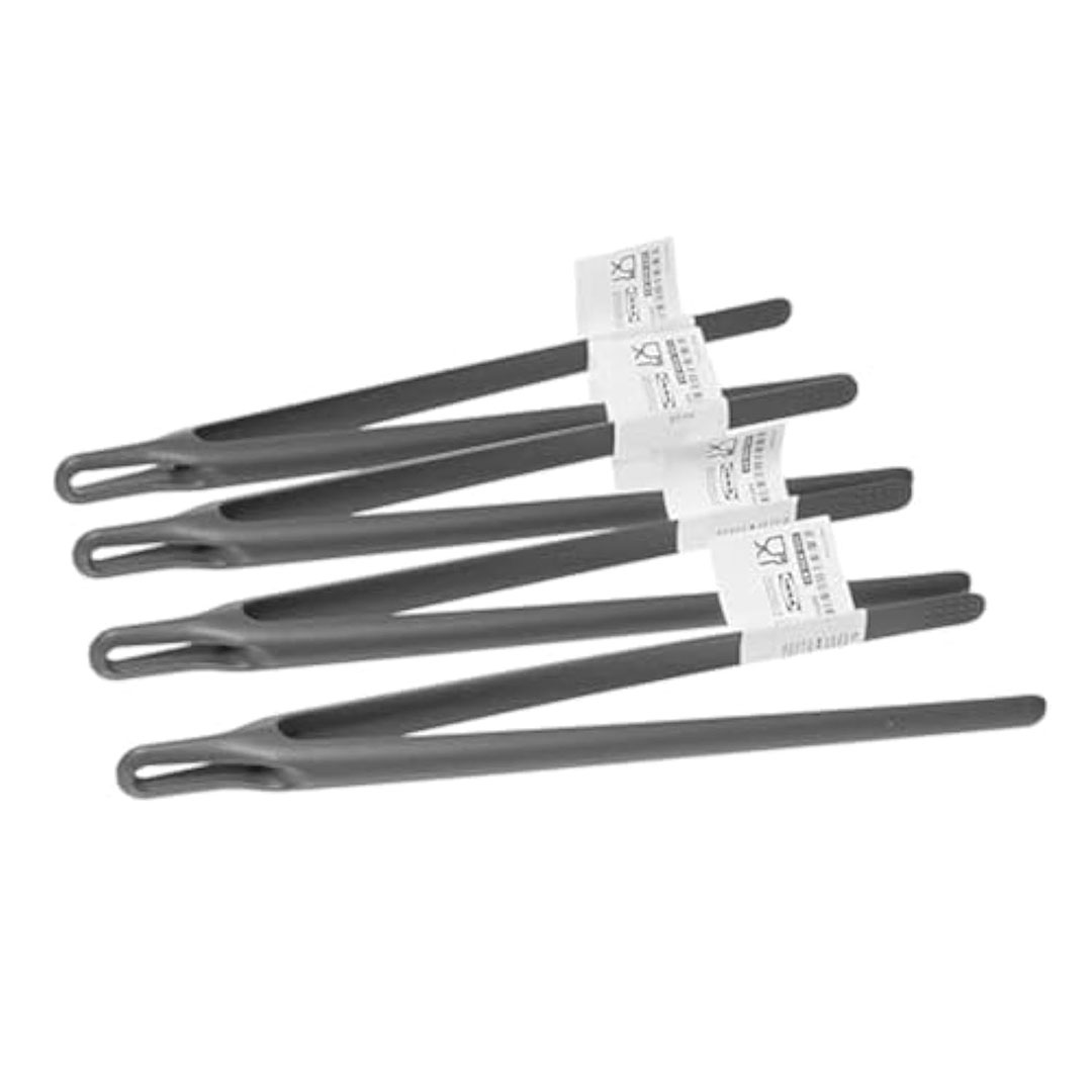 ماسك طعام بلاستيك من ايكيا - 28 سم - 4 قطع - رمادي