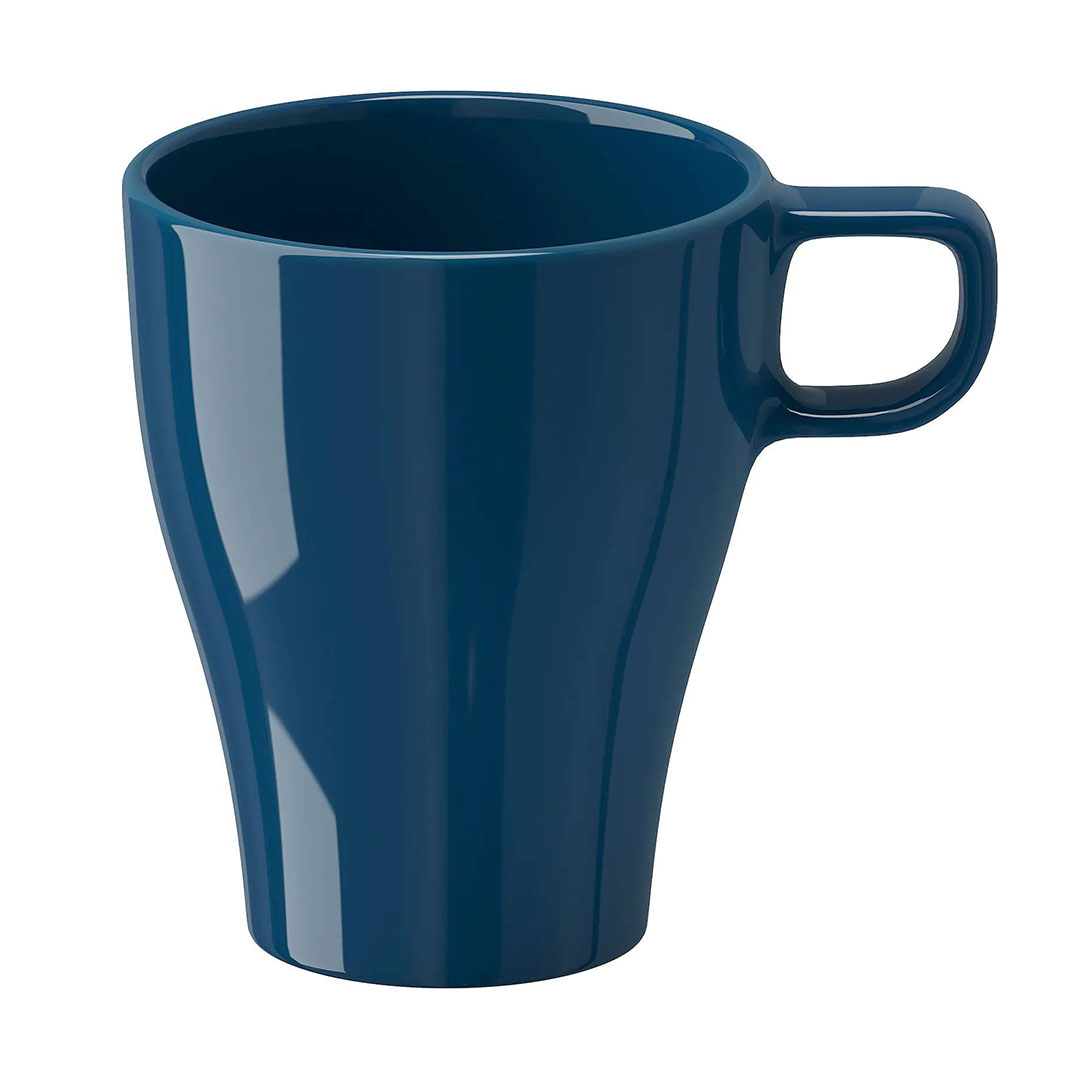 مج قهوة ايكيا - 250 مل - فيروزي غامق