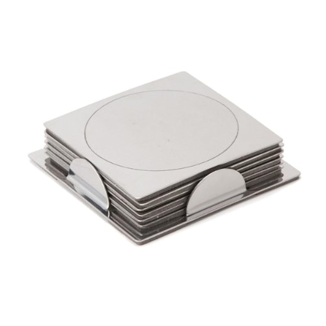 قواعد اكواب ستانلس ستيل ايكيا - 6 قطع - فضي