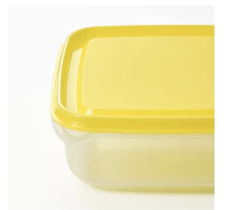 علبة تخزين بروتا - 14x14x2.25 - ايكيا - 6 قطع - غطاء أصفر