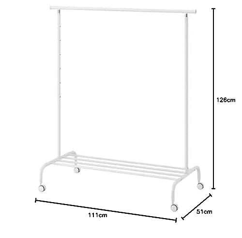 ايكيا ريغا حامل قبعات وجاكيتات - 111*51*126 سم - أبيض