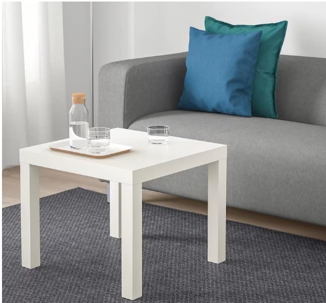 ترابيزة خشب جانبية ايكيا لاك - 55 سم - 2 قطعة - أبيض