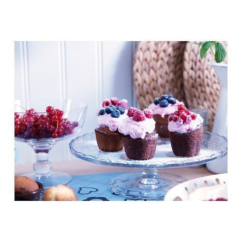 حامل تقديم زجاجي ايكيا - 29 سم - شفاف