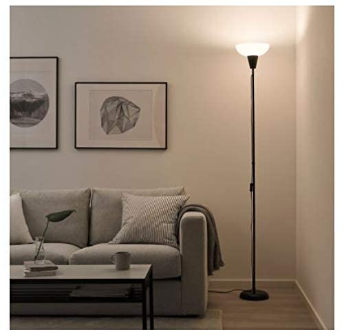 اباجورة ارضي جارب من ايكيا - اسود/ابيض