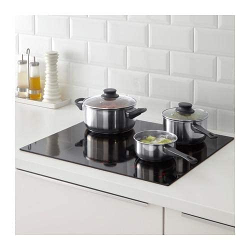 طقم أواني طهي فولاذ وزجاج ايكيا - 5 قطع