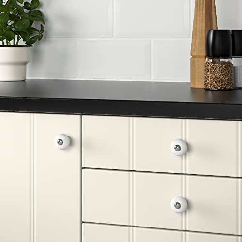 مقبض هيشلت ايكيا بورسلين - 30 ملم - أبيض