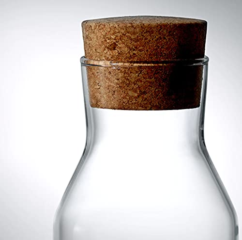 ابريق زجاج ايكيا 365 بسدادة فلين - شفاف - 2 قطعة