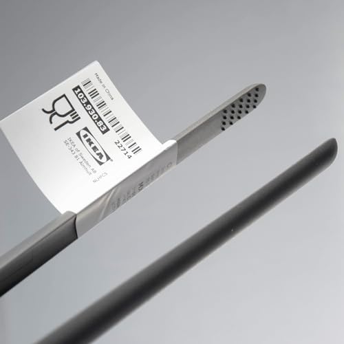 ماسك طعام بلاستيك من ايكيا - 28 سم - 4 قطع - رمادي