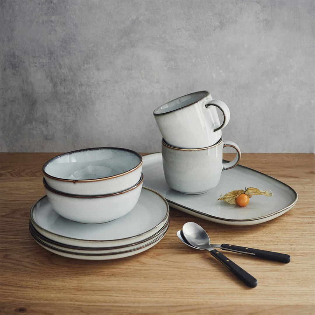 مج عميق GLADELIG من ايكيا - رمادي - 370 مل