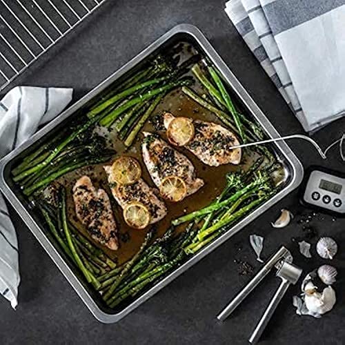 صينية تحميص برف للشواء ايكيا - 40*30 سم - ستانلس ستيل