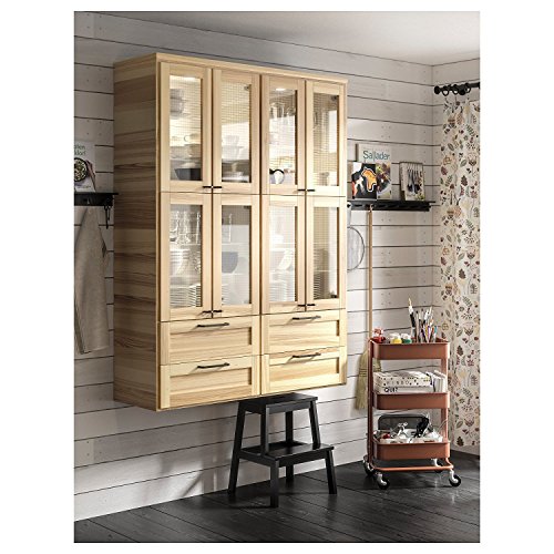 سلم خشبي ايكيا بيكفام بدرجة واحدة - اسود