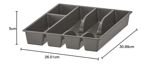 منظم أدوات طعام ايكيا بدرج - 31x26 سم - رمادي