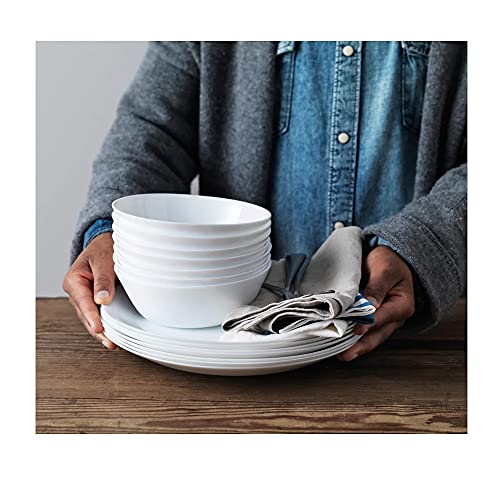 وعاء زجاج اوبال ايكيا - 15 سم - 2 قطعة - ابيض