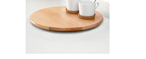 صينية تقديم دائرية دوارة - 39 سم - بني