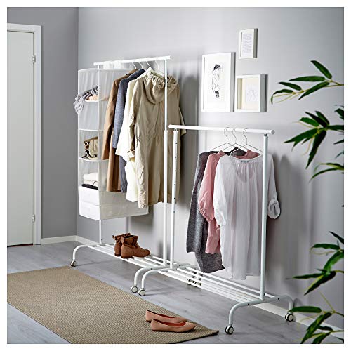 ايكيا ريجا رف ملابس الومنيوم - أبيض