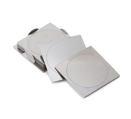 قواعد اكواب ستانلس ستيل ايكيا - 6 قطع - فضي