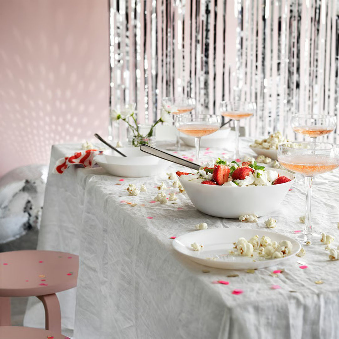 طبق غويط للتقديم - 23 سم - أبيض