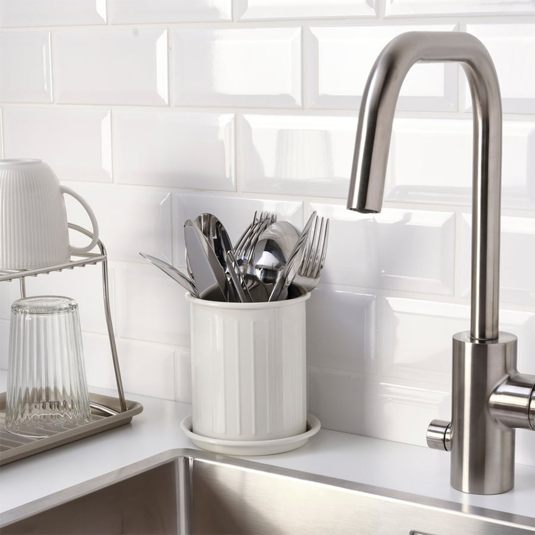 حامل أدوات طعام VÄLVÅRDAD من ايكيا - بيج - 13 سم