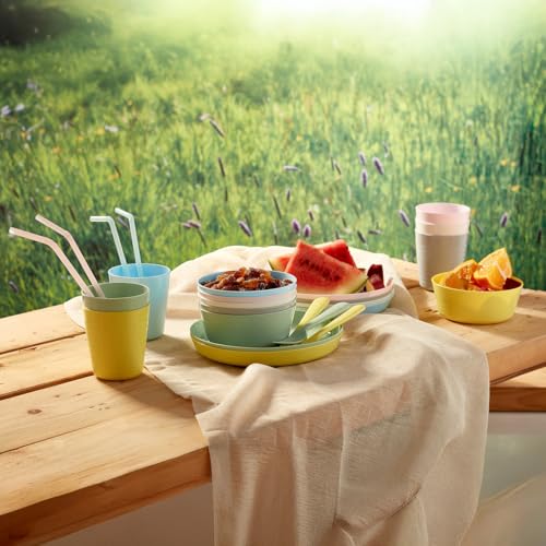 اطباق كالاس بلاستيك - 6 قطع - متعددة الالوان