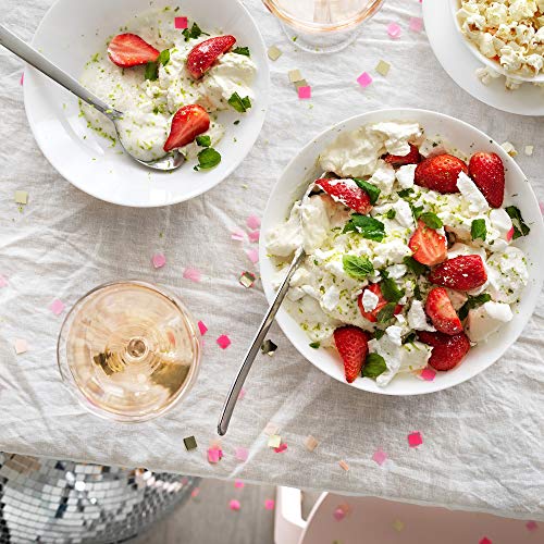 طقم أطباق جابية كلاسيكية - 19 سم - 6 قطع - أبيض