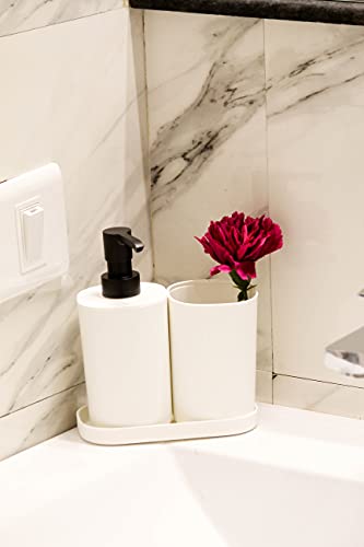 موزع صابون بلاستيكي ايكيا - ابيض/اسود