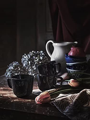 مج قهوة زجاجي ليتل لوفد كورنر 370 مل - اسود