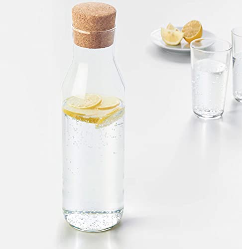 ابريق زجاج ايكيا 365 بسدادة فلين - شفاف - 2 قطعة