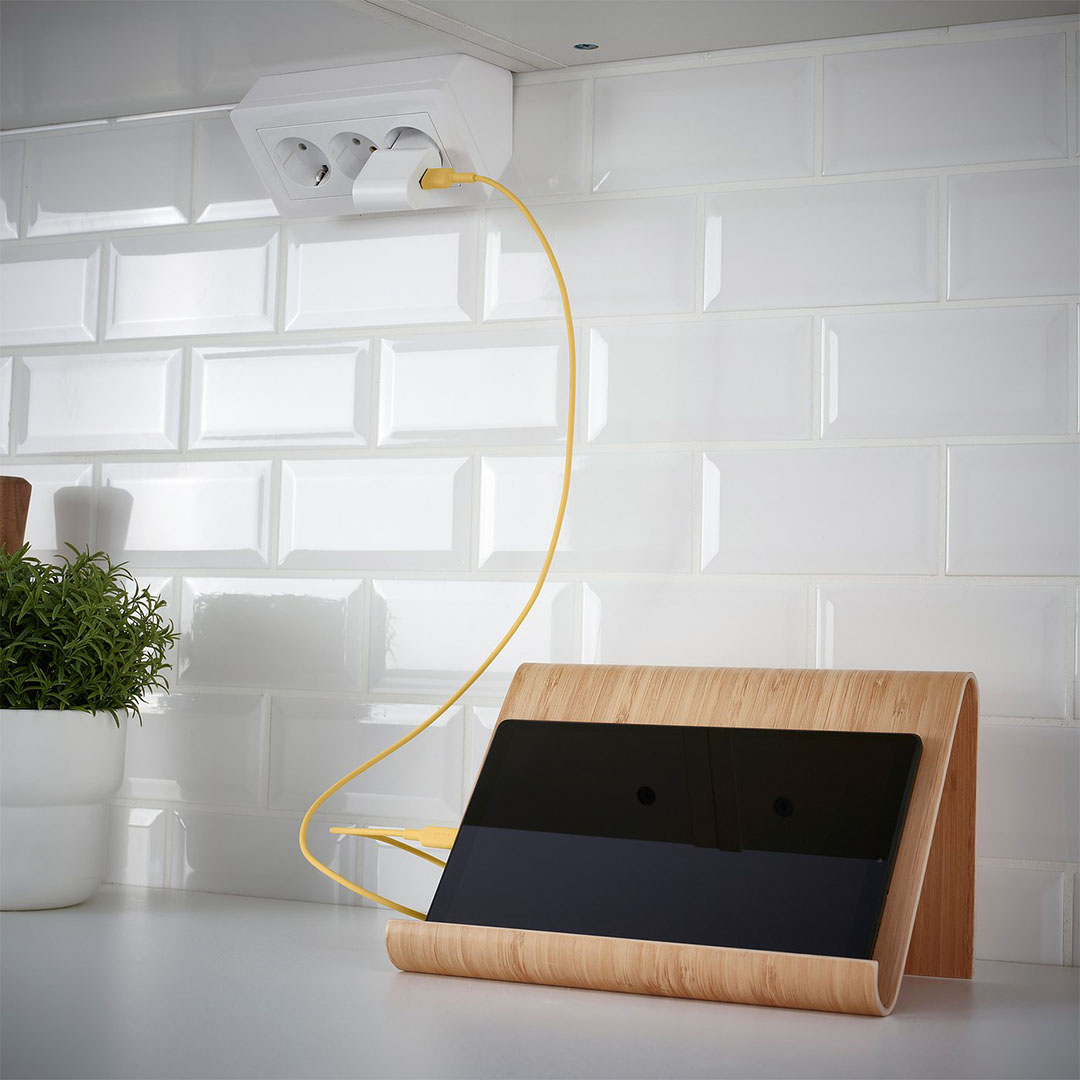 سلك USB-A إلى USB-C SITTBRUNN من ايكيا - أصفر فاتح - 1 م