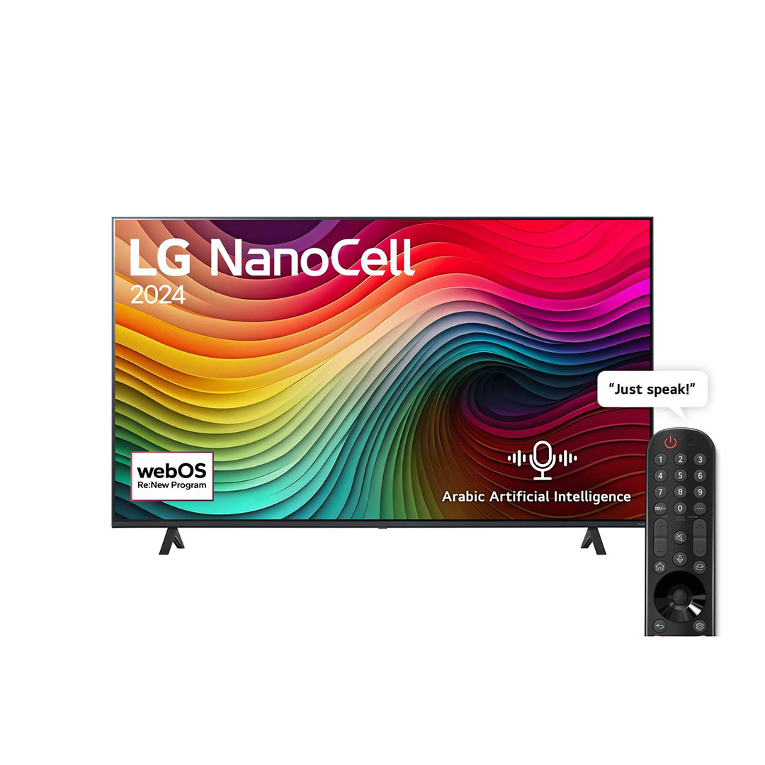 تلفزيون ال جي 50 بوصة سمارت NanoCell - بدقة 4K UHD - بريسيفر داخلي - 50NANO80T6A