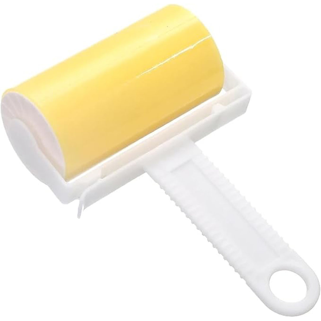 بكرة لإزالة الوبرلاصقة من السيليكون قابلة للغسل وإعادة الاستخدام - أصفر