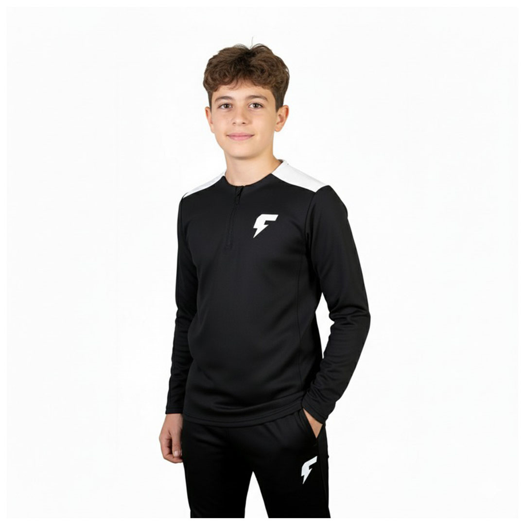 ترنج رجالي و اولادى رياضي قطن من فابريك - أسود