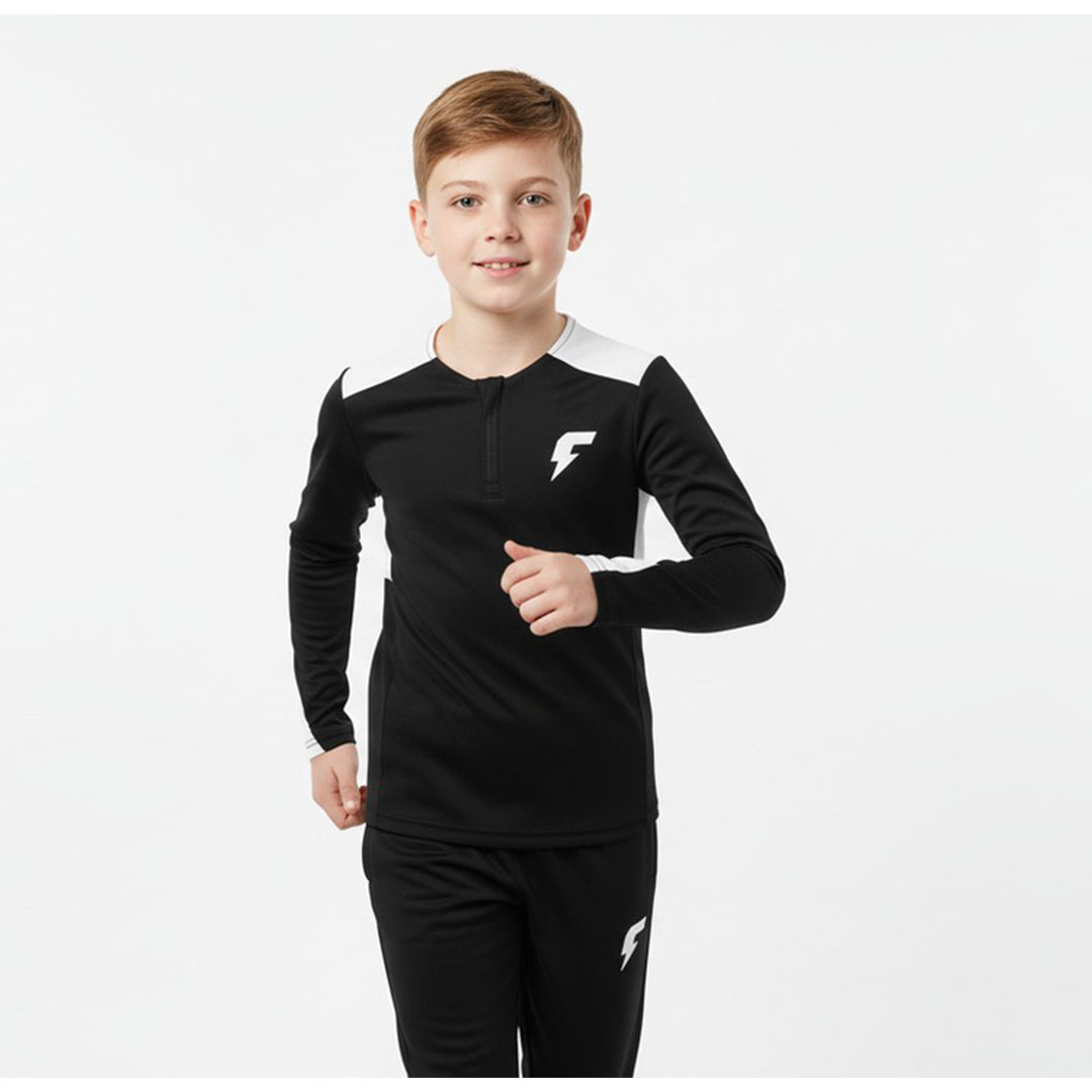 ترنج رجالي و اولادى رياضي قطن من فابريك - أسود