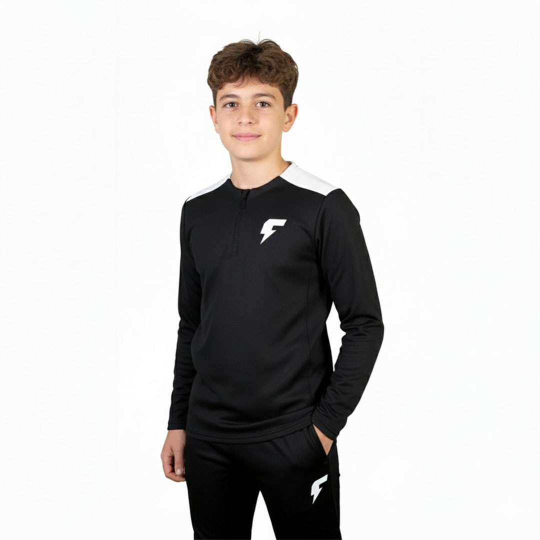 ترنج رجالي و اولادى رياضي قطن من فابريك - أسود