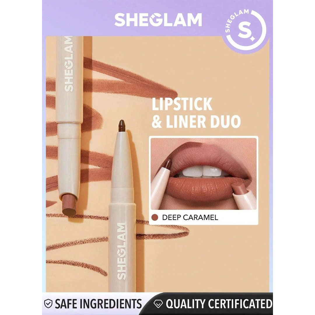 أحمر الشفاه وقلم تحديد الشفاه شي جلام - 101 - كراميل