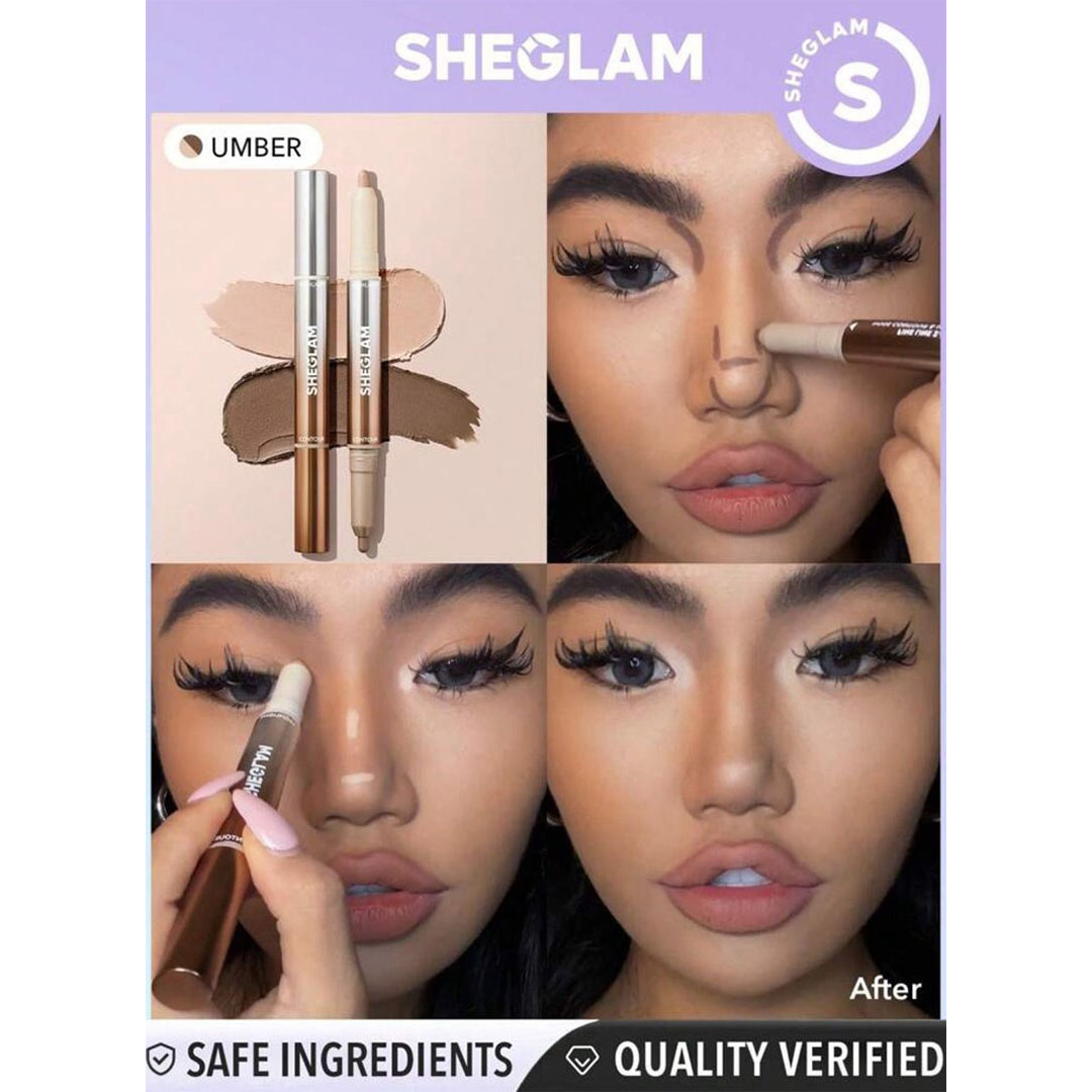 قلم تحديد الأنف 2 في 1 شي جلام - لون امبر