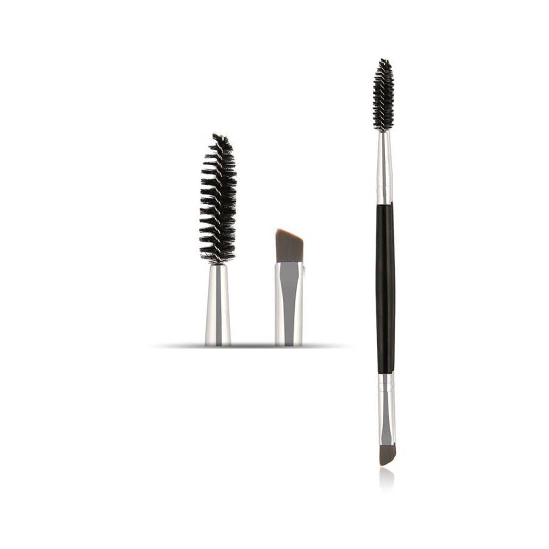فرشاة حواجب - أسود/فضي