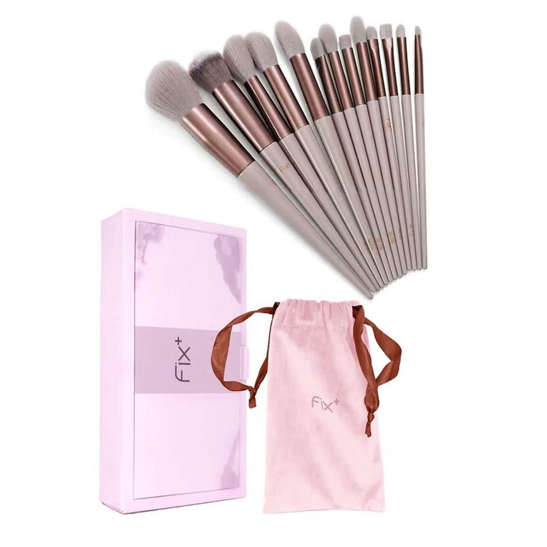 مجموعة فرش مكياج احترافية - 13 قطعة